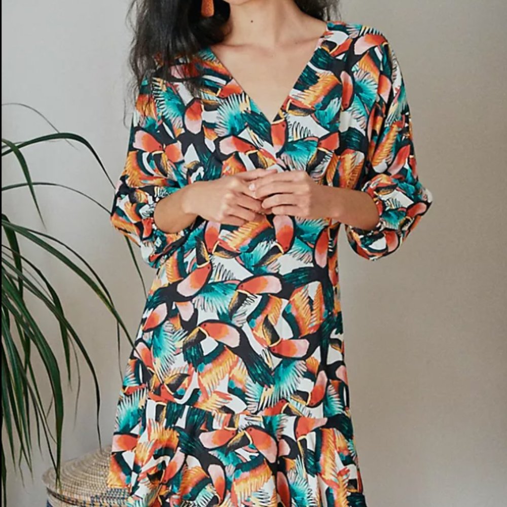 Farm Rio Toucanes mini dress Anthropologie